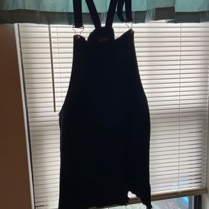 Black distressed 3x overalls